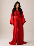 Organza Classic Red Belted Kaftan