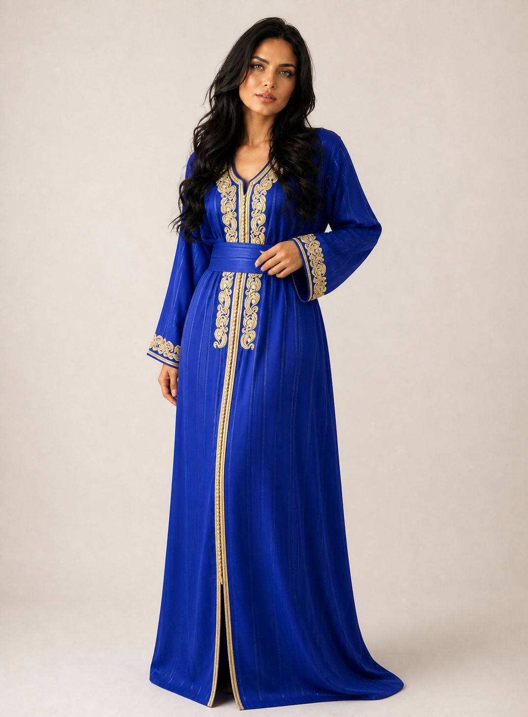 Simple Blue Linia Kaftan