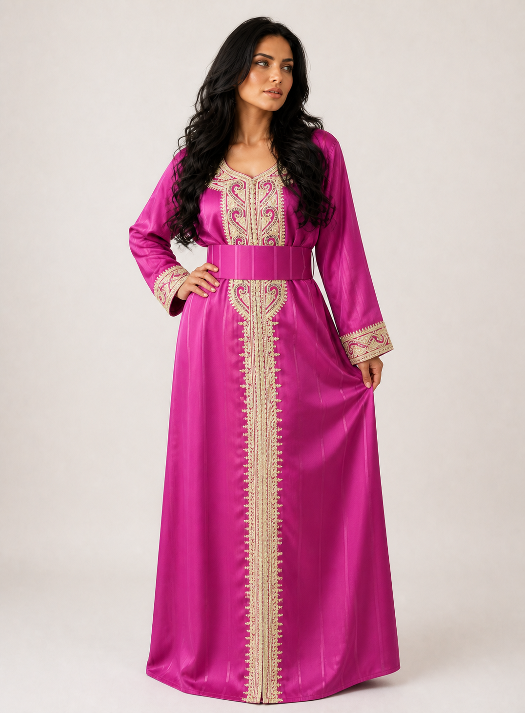 Magenta Linia Kaftan