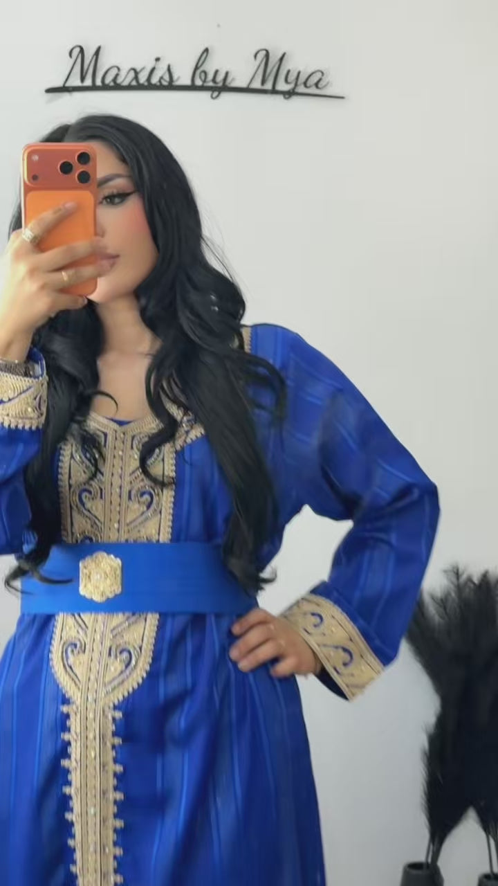 Royal Blue Linia Kaftan