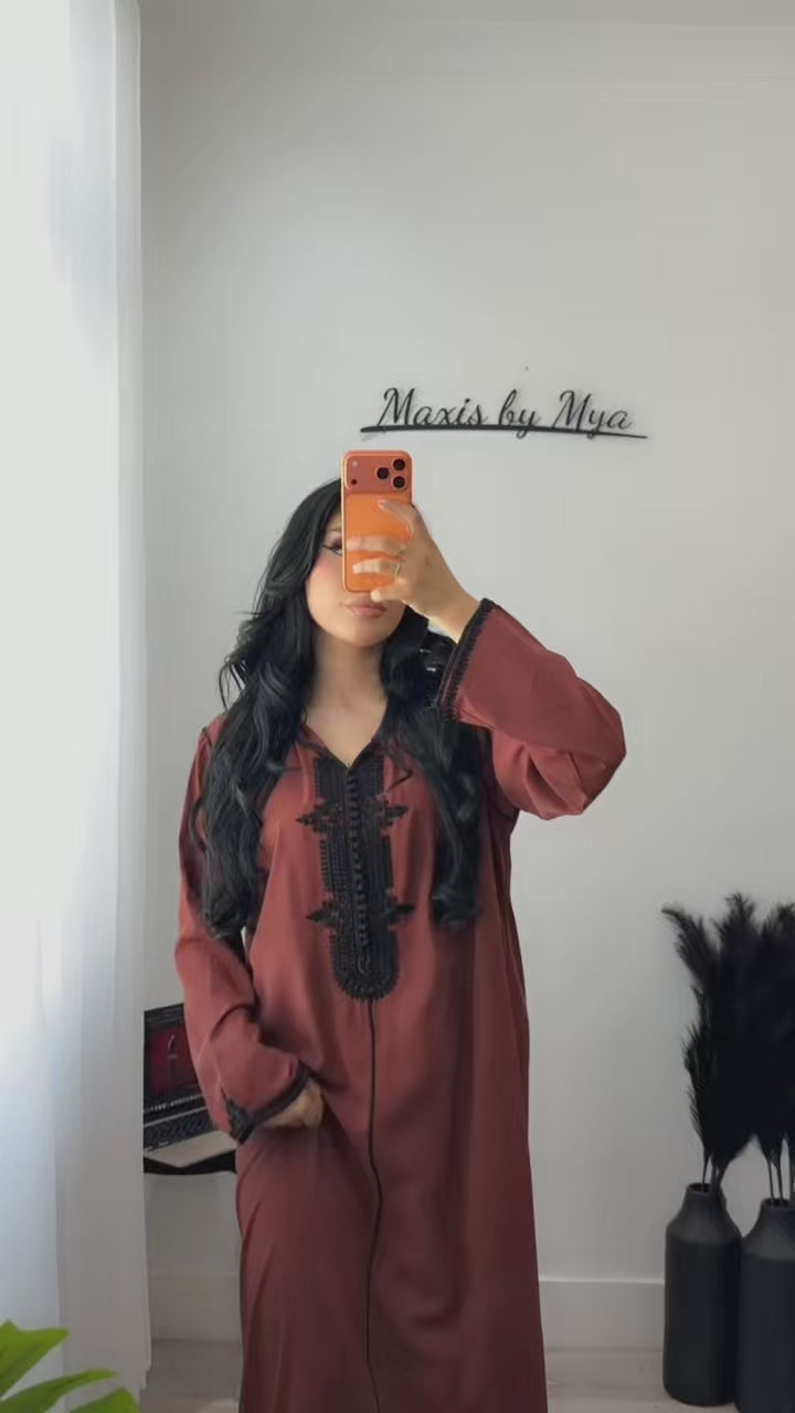 Brown and Black Toned Jellaba