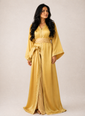 Organza Yellow Classic Kaftan