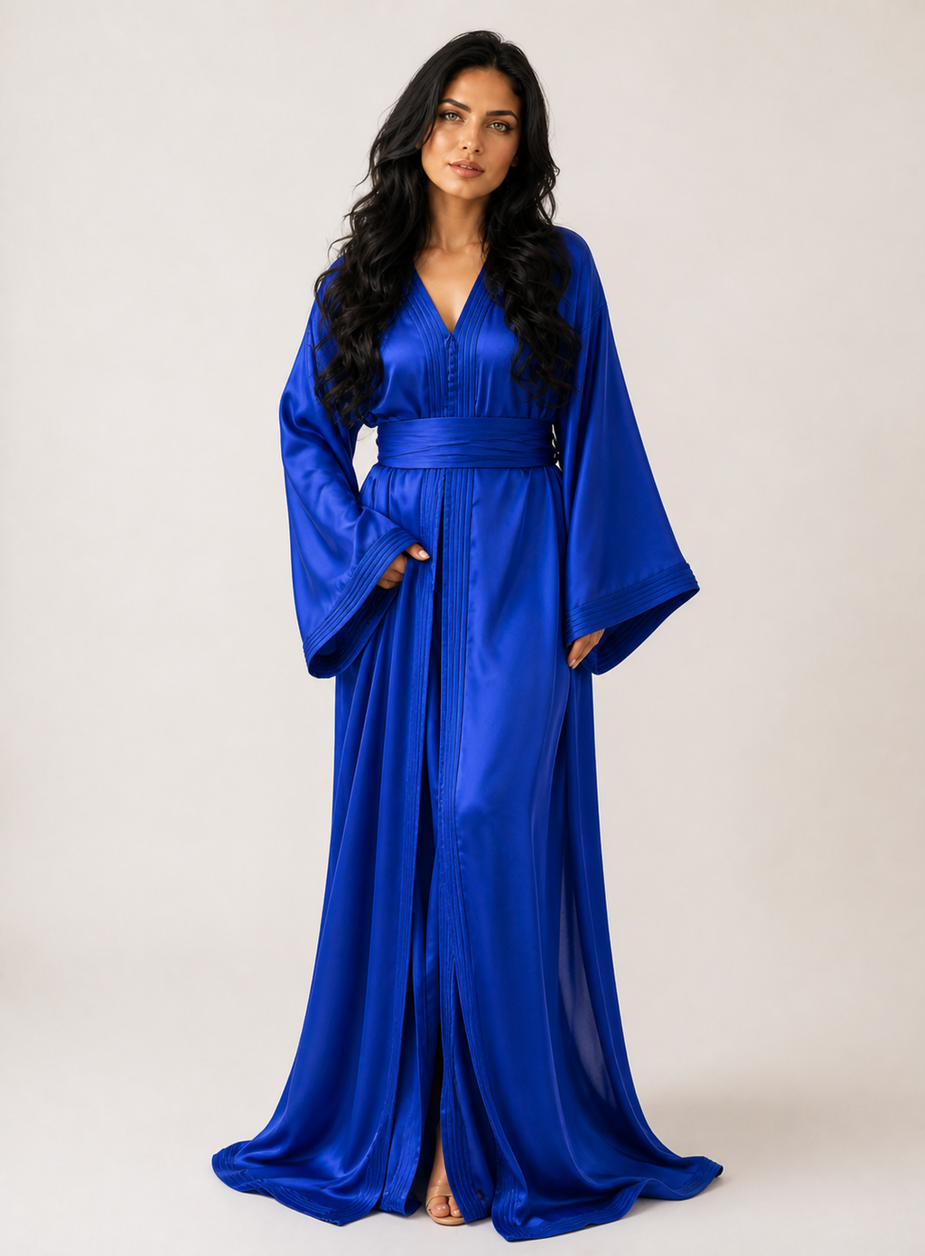 Organza Royal Blue Classic Kaftan