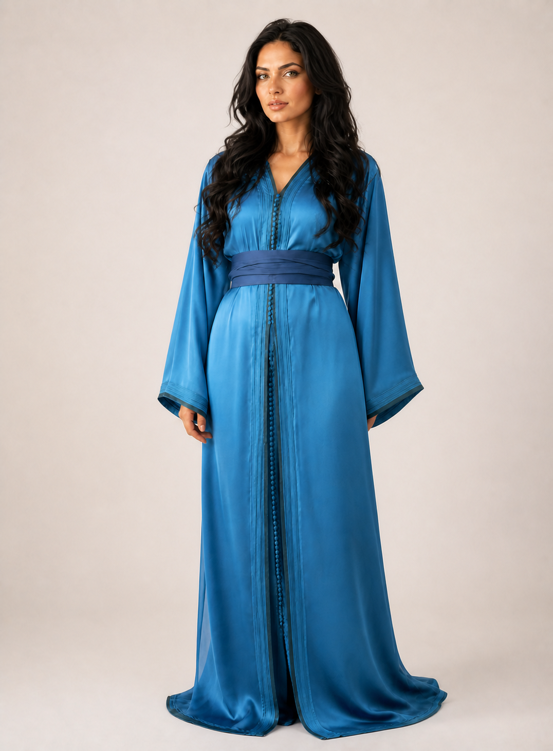 Organza Turquoise Classic Kaftan
